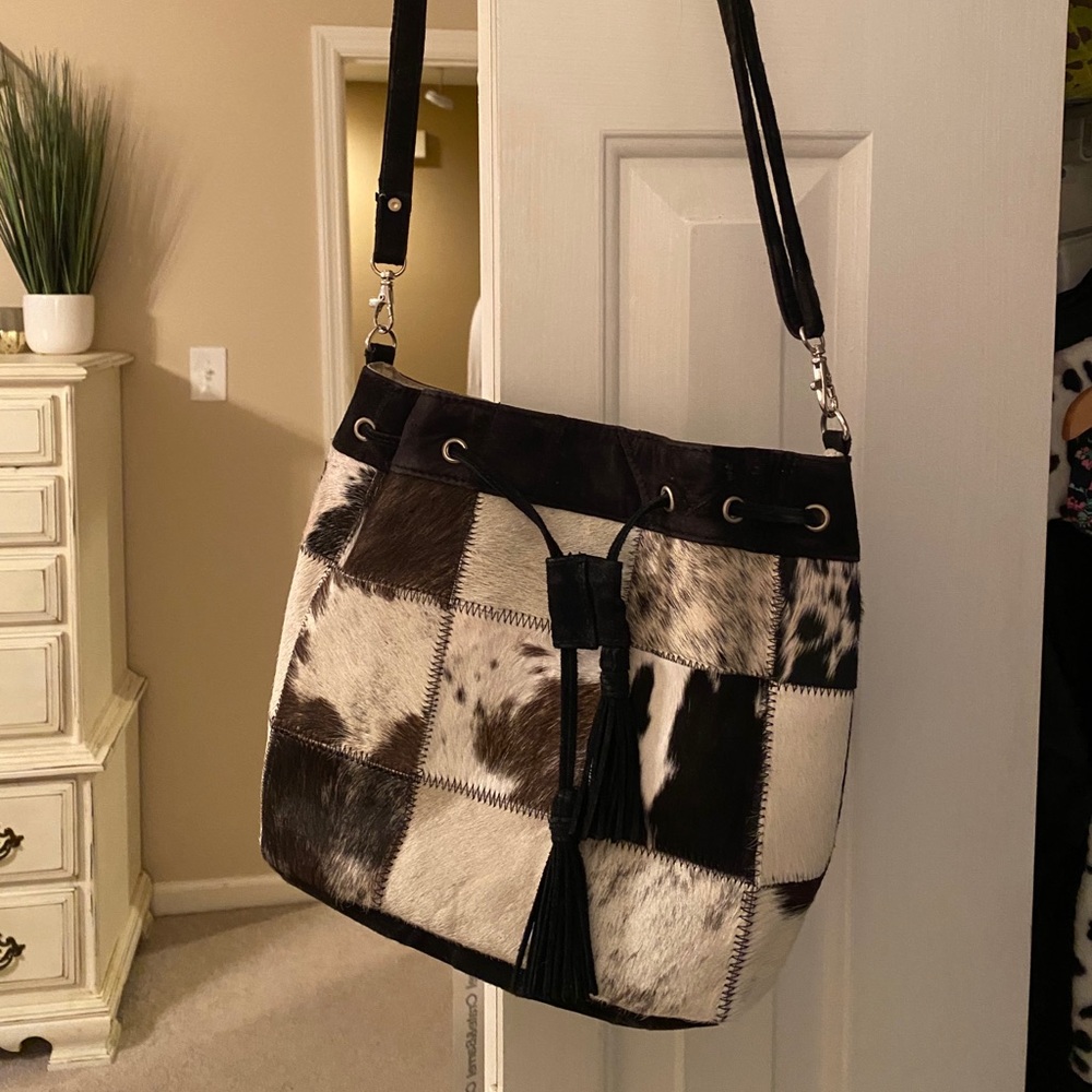 Cowhide cross body